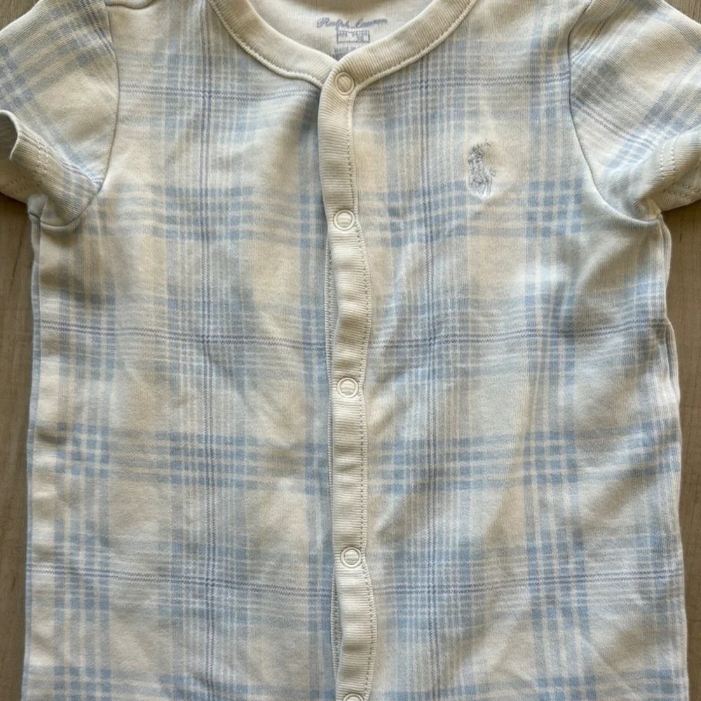 Ralph Lauren polo plaid short sleeve onesie Plaid Baby Romper toddler infant 6m